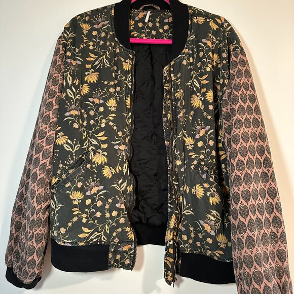 Free People Daytrip Patterned Bomber Jacket - Picture 1 of 6